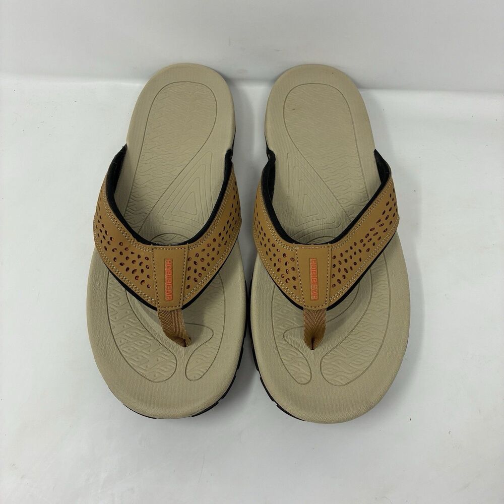 HobiBear HR5061 Brown Orange Sport Thong Sandals Outdoor Beach Men's EU 46 US 12